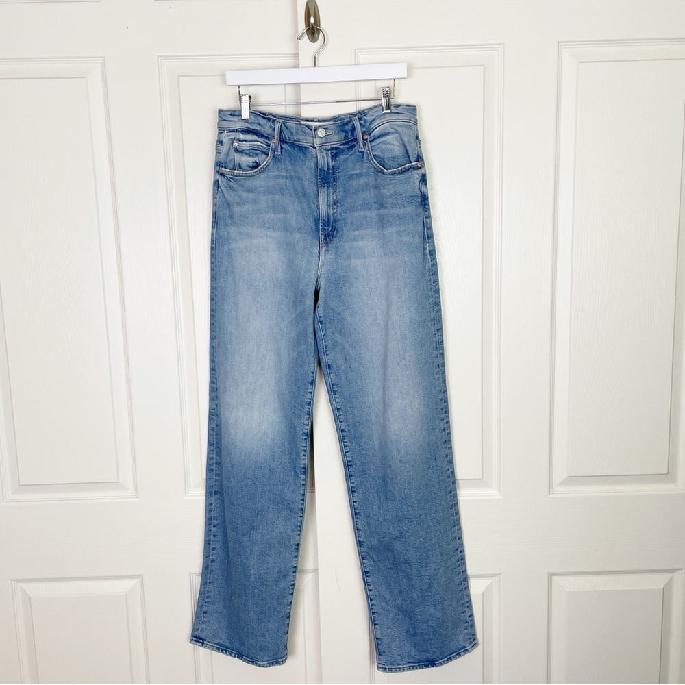 MOTHER Light Blue Wide Leg Flare Jeans - Picture 2 of 13